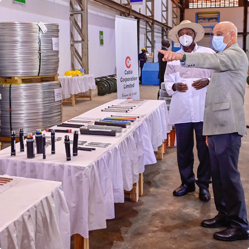 Museveni Visits Mehta Group’s Cable Factory
